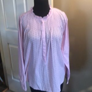 Point Sur ruffle classic popover shirt in clip dot